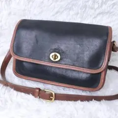 COACH オールドコーチ ショルダーバッグ 9755 ターンロック ブラウン