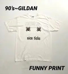 ギルダン ファニープリント Tシャツ ナイス ティックス くも アニマル