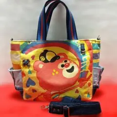 デニムリメイク２wayトートバッグ　底マチ付　ショルダーストラップ付