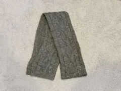 グレー ケーブル編み ロングマフラーのサムネイル