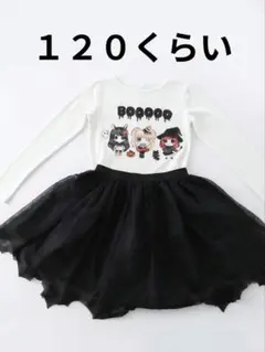 H&M ハロウィン 長袖 ロンT チュールスカート 120くらい　魔女　蜘蛛