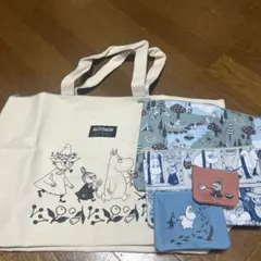 リンネル　新品　ムーミン　ポーチセット付録4点セットとムーミントートバッグセット