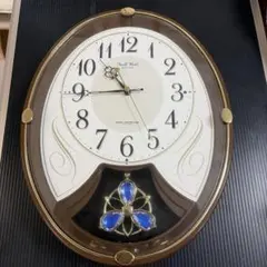 SEIKO 電波掛時計 AM259B 振り子装飾付き 動作確認済みのサムネイル