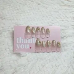 ゴールドグラデーションネイルチップ10個セット