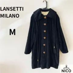 LANSETTI MILANO リバーシブルコート 40 黒コーデュロイ　総柄のサムネイル