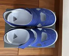 adidas サンダルシューズ　ブルー　22.0 水陸両用