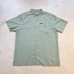 【美品】コロンビア 半袖チェックシャツ メンズXL グリーン アウトドア 良色のサムネイル