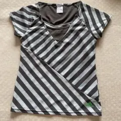 adidas トップス Tシャツ 平成 y2k ボーダー ストライプ グランジ