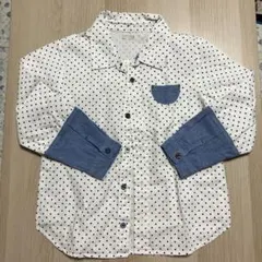 水玉模様 長袖シャツ サイズ120 ラグマート