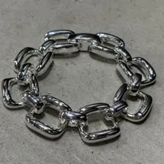 極太 ヴィンテージ シルバー チェーン ブレスレットのサムネイル
