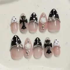 【現品】サイズオーダー可 ドット フレンチ ウィッシュコア クロム風 y2k