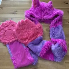 チェシャ猫フード付きマフラー