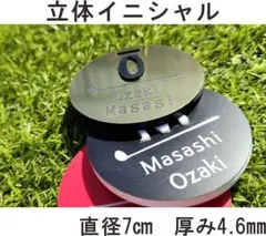 カラフル立体 イニシャルネームプレート ゴルフバック　旅行かばん プレゼント