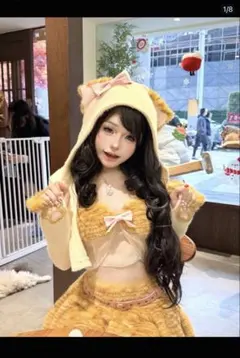 コスプレ　５点　かわいい子猫　コスチューム　仮装　衣装