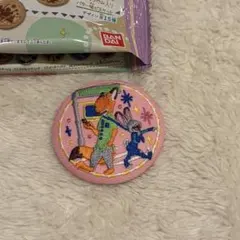 Disney Characters 刺繍缶バッジビスケット２ズートピア