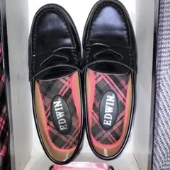 EDWIN 黒 ローファー 女子用22.5cm