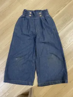 GU デニム ワイドパンツ　140