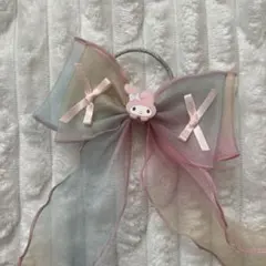 マイメロ マイメロディ サンリオ リボン ヘアゴム ヘアアクセ 大きめ