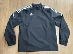 adidas 黒 ウィンドブレーカー ハーフジップトップ　M