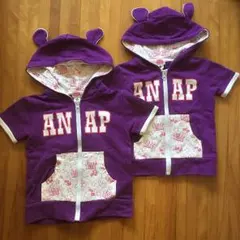 ANAP  アナップ  キッズ  半袖  パーカー  90、100