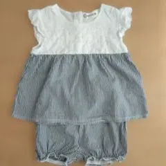 紺色ストライプのセットアップ　80