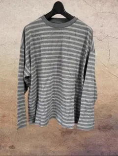 MUJI LABO 再生コットン混天竺編み クルーネック長袖Tシャツ L-XL