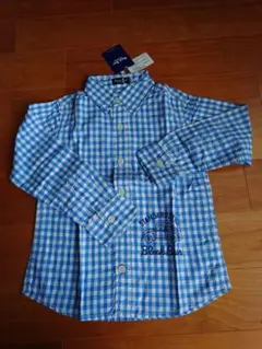 【新品】ミキハウス ブラックベアー　チェックシャツ　120.㎝