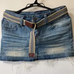 MANGO デニムスカート　ベルト付き　値下げのサムネイル