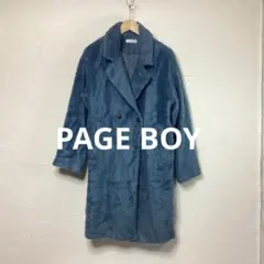 美品⭐︎PAGE BOY⭐︎シャギーテーラードコート／ブルー
