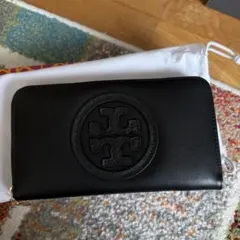 未使用‼️Tory Burch ブラックレザー長財布