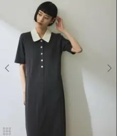 新品　ADAM ET ROPÉ アダムエロペ　ハーフスリーブポロシャツワンピース