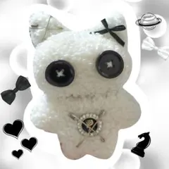 【ハンドメイド】ぬいぐるみ サブカル 白黒 Y2K 地雷系 量産系 ガーリー