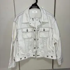 スナイデル　オーバーサイズ　白デニムジャケット　ホワイト　Gジャン