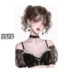 00387 ガール ペーパー/ステッカー 4枚 CREARTISTZ