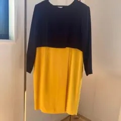 グレースコンチネンタル　ワンピース　バイカラー　オシャレ　個性派　36