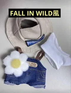 ラブブ用服　サロペット バケットハット labubu FALL IN WILD風