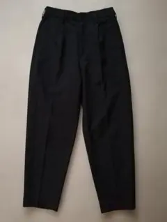 GU 黒スラックス ゴムウエスト 腰ひもあり　ドライワイドイージーパンツ