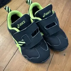asics ブラック/ライム スニーカー　16cm