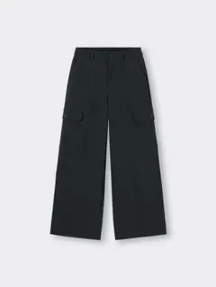 新品未使用【GU ジーユー】カーゴワイドパンツ　ブラック　XL