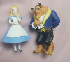 ディズニー　アリス　美女と野獣　ビースト　フィギュア　マスコット