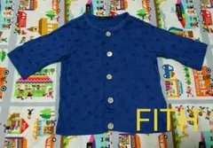 FITH透かしフラワー柄七分袖カーディガンM(90)