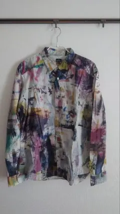 Paul Smith カラフルアートプリント長袖シャツ L