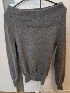 FRAY I.D カシミヤ オフショルダーセーター グレー