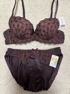 Fairy ブラジャー ショーツ セット B75 Mサイズ　ブラウンのサムネイル
