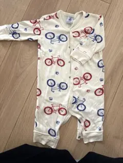 PETIT BATEAU 自転車柄ロンパース 6m/67cm