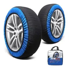 非金属 タイヤチェーン 布製 スノーチェーン 簡単装着 軽自動車 低騒音Lサイズ