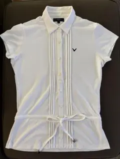 ホワイト レディース　ゴルフシャツ　L