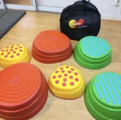 Weplay レインボーバランスストーン（6個セット・収納袋、説明書付き