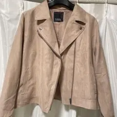 HK WORKS LONDON ピンクベージュ ！ 薄手ライダースジャケット