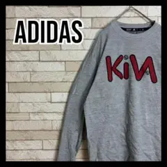 adidas スウェット トレーナー オシャレ ストリート グレー ロゴ 古着